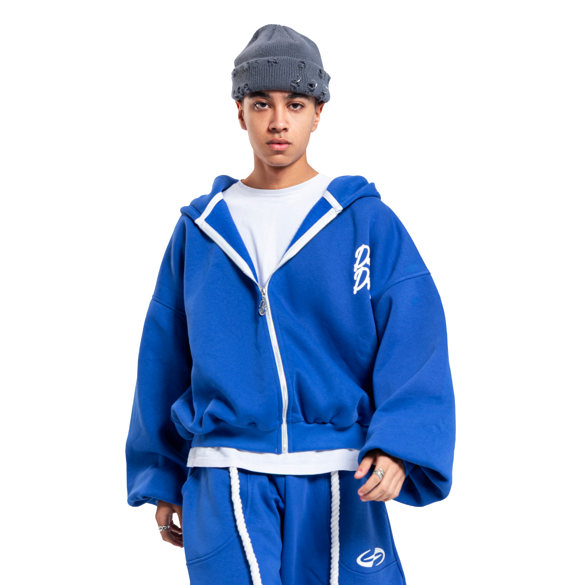 Blue Balloon Fit Zipper