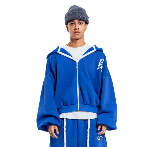 Blue Balloon Fit Zipper