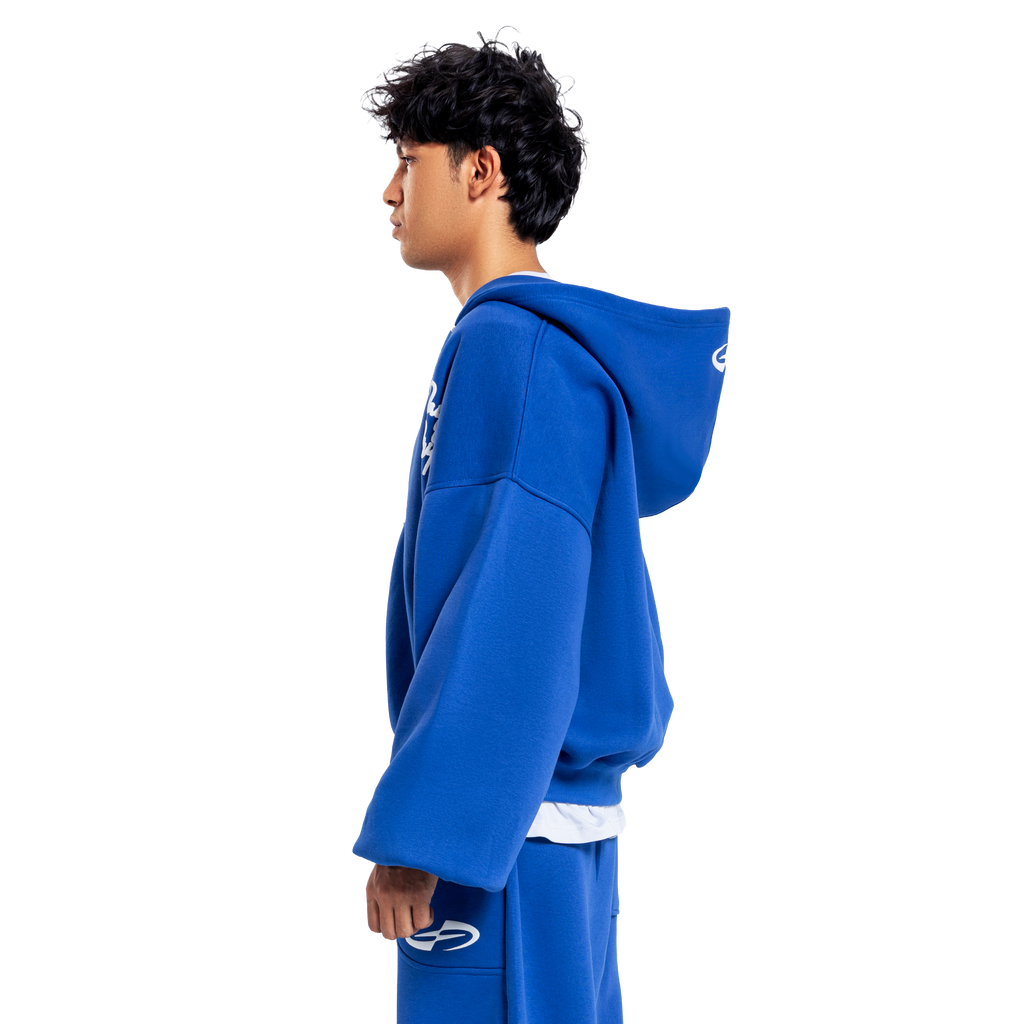 Blue Balloon Fit Zipper